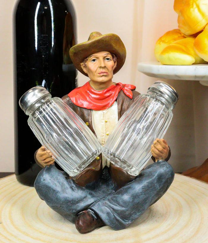 ebros gift Western Cowboy Kissing Cowgirl Magnetic Ceramic Salt And Pepper Shakers Set