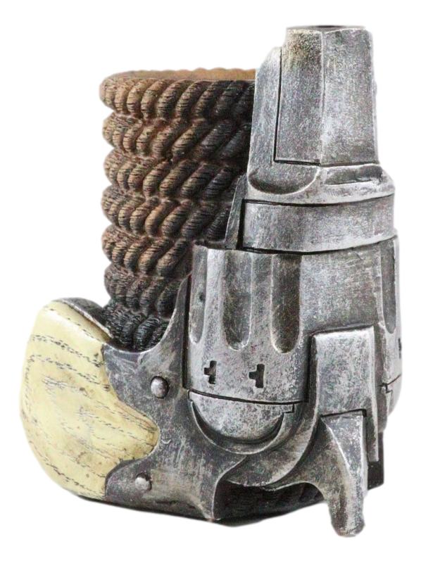 Ebros Gift Western Cowboy Pistol Revolver Braided Ropes Barrel Stationery Pen Holder Decor