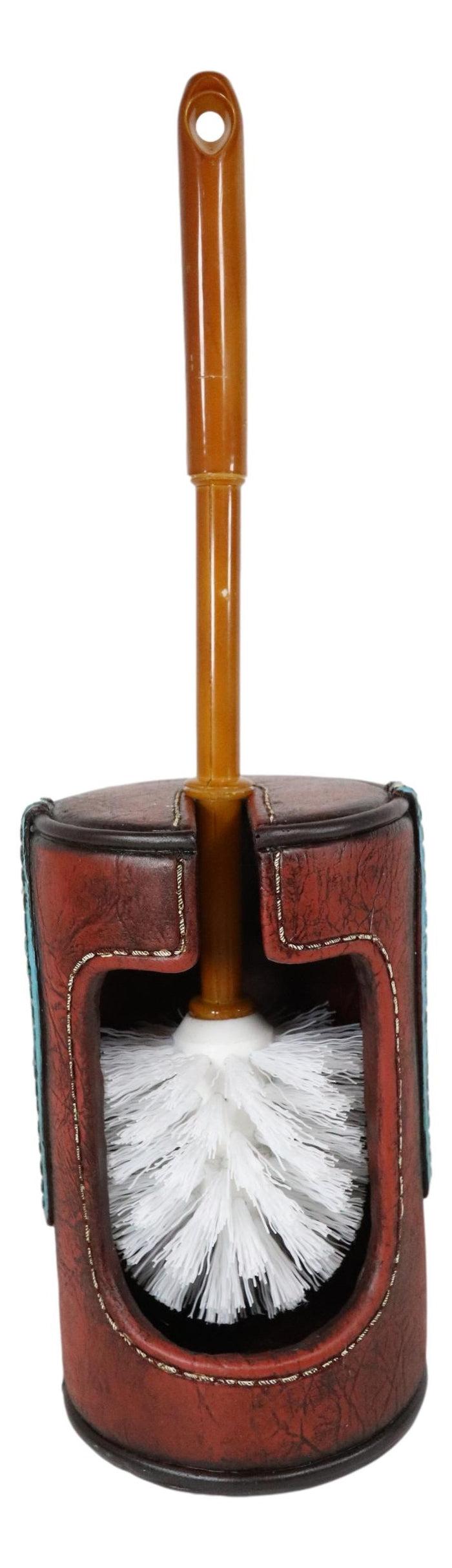 Ebros Gift Western Cowgirl Red Love Heart Scrollwork Lace Toilet Brush Scrub And Base Set