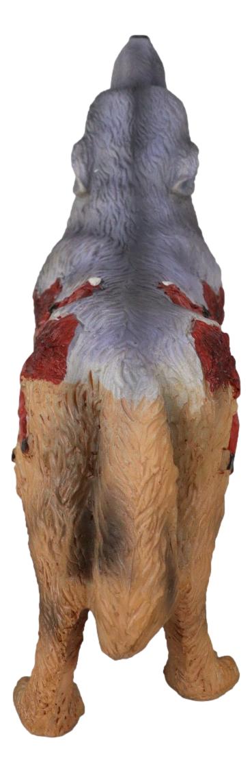 Ebros Gift Western Native Tribal Howling Wolf Totem Spirit Indian Rider Figurine Collection