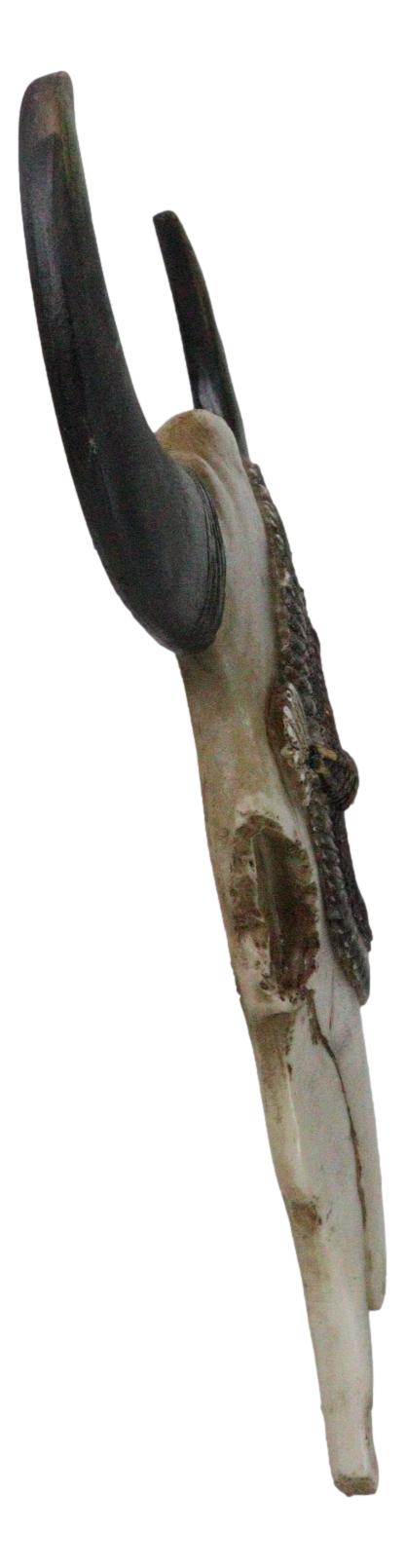 Ebros Gift Western Patriotic King Of The Skies Bald Eagle Soaring Cow Skull Wall Decor