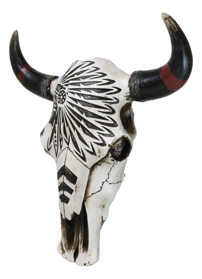 Ebros Gift Western Patriotic USA Flag Army Branch Eagle Key Emblem Cow Skull Wall Decor