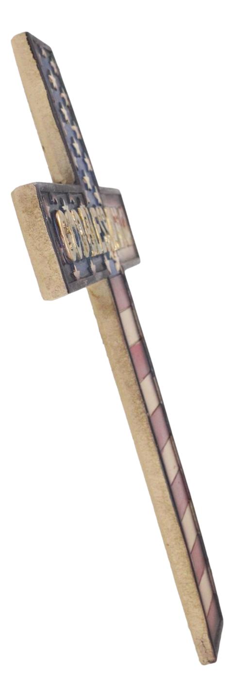 Ebros Gift Western Patriotic USA Flag Old Faithful God Bless America Memorial Wall Cross
