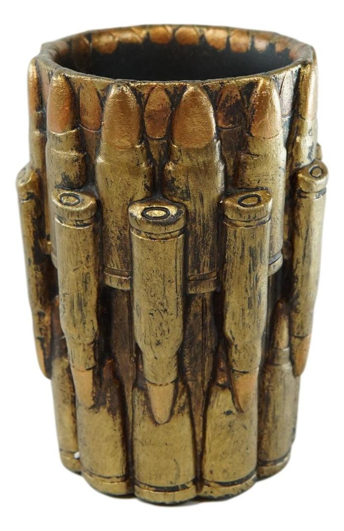 Ebros Gift Western Rifle Bullets Soap Pump Tumbler Cup Soap Dish And Toothbrush Holder Set
