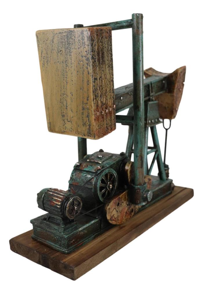Ebros Gift Western Rustic Nodding Donkey Pumpjack Oil Derrick Rig Wine Bottle Holder Model