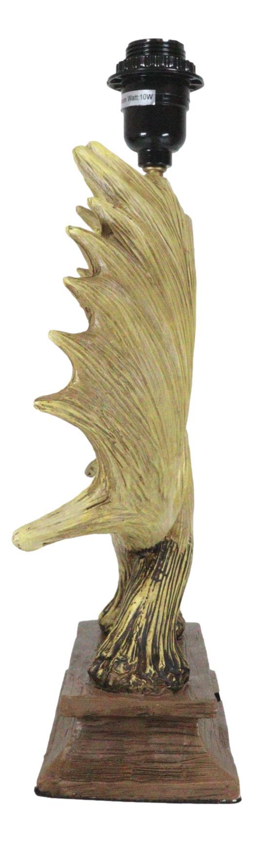Ebros Gift Western Rustic Vintage 2 Entwined Elk Moose Antlers Sculptural Table Lamp Decor