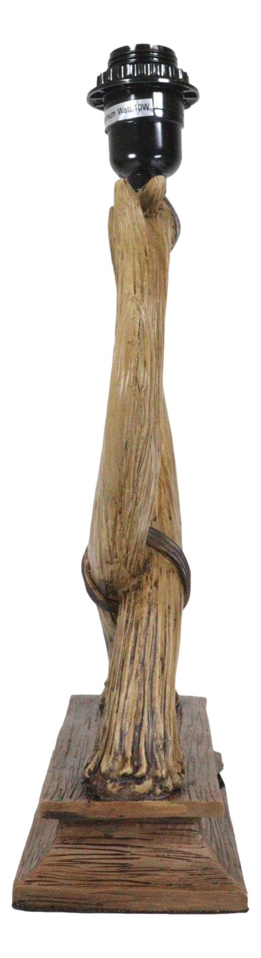 Ebros Gift Western Rustic Vintage 2 Entwined Stag Deer Antlers Sculptural Table Lamp Decor