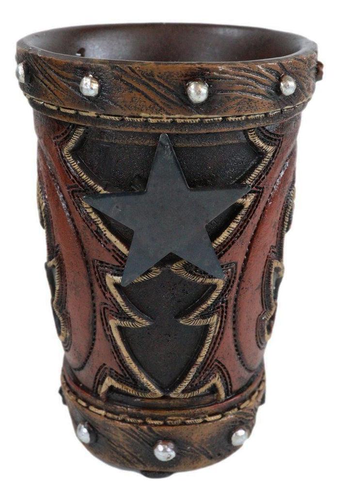 Ebros Gift Western Star Cowboy Country Bootcut Cup Soap Dish And Toothbrush Holder Set