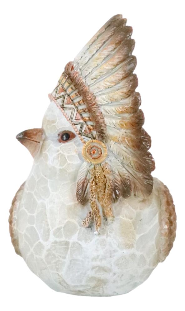 Ebros Gift Western Tribal Indian Chief Bird With Headdress Money Coin Savings Piggy Bank