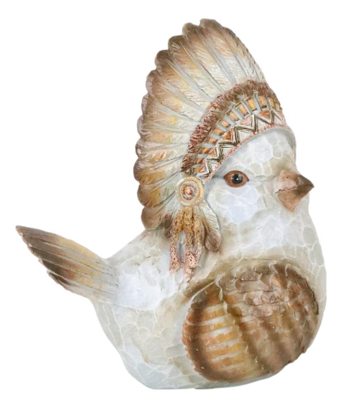 Ebros Gift Western Tribal Indian Chief Bird With Headdress Money Coin Savings Piggy Bank