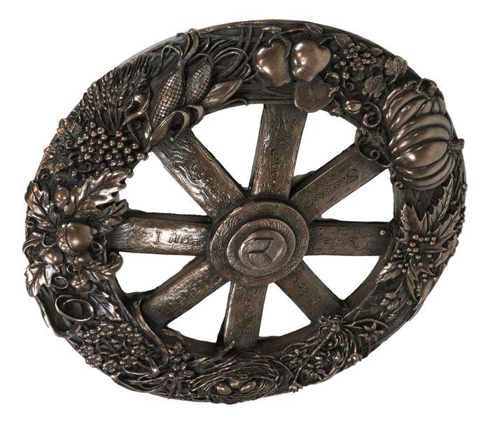 Ebros Gift Wheel Of The Year Wall Plaque Eight Pagan Festivals Sabbats By Maxine Miller