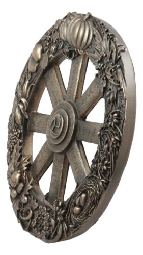 Ebros Gift Wheel Of The Year Wall Plaque Eight Pagan Festivals Sabbats By Maxine Miller