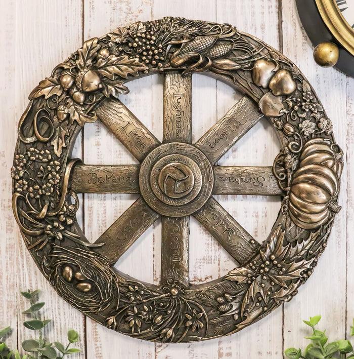 ebros gift Wheel of The Year Wall Plaque Eight Pagan Festivals Sabbats By Maxine Miller