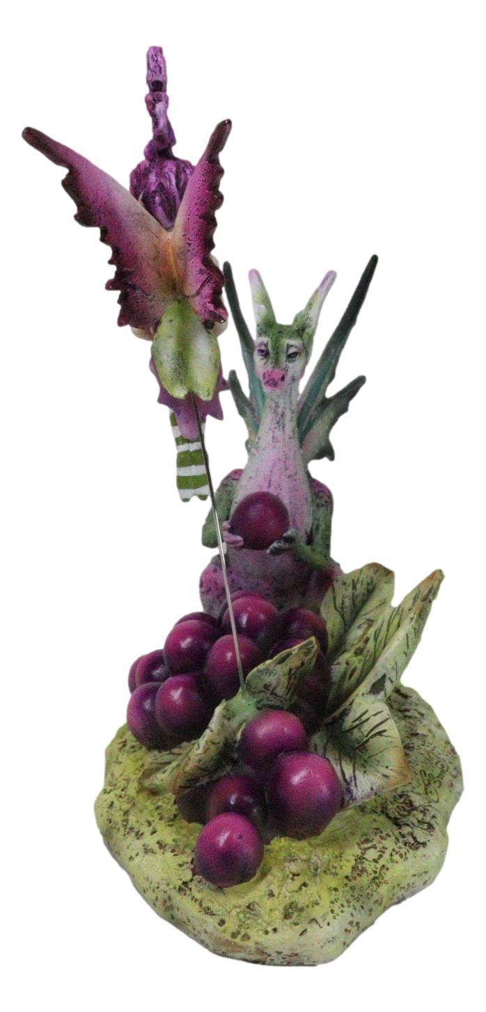 Ebros Gift Whimsical Amy Brown Always Share Your Grapes Dragon Fairy With Pixie Figurine