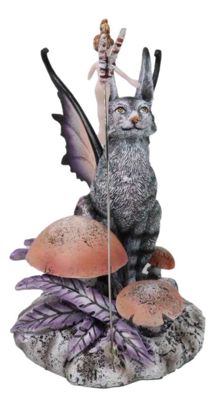 Ebros Gift Whimsical Amy Brown Curious Encounter Fairy Tabby Cat With Pixie Fae Figurine