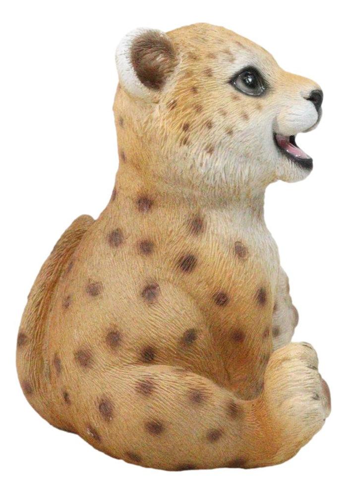 Ebros Gift Whimsical Animal Kingdom Leopard Cub Seated With Big Smile Figurine