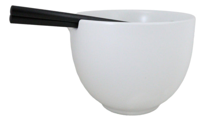 Ebros Gift Whimsical Ceramic White Giant Panda Bear Ramen Noodle Bowl With Chopsticks Set