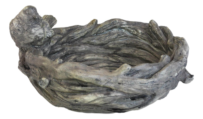 Ebros Gift Whimsical Fairy Garden Lovebird Bird By Twigs And Branches Nest Planter Bowl