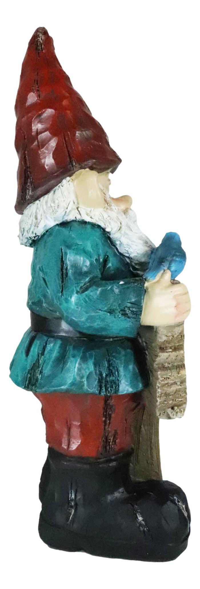 Ebros Gift Whimsical Festive Garden Mr Gnome And Bluebird With Love Grows Here Sign Statue