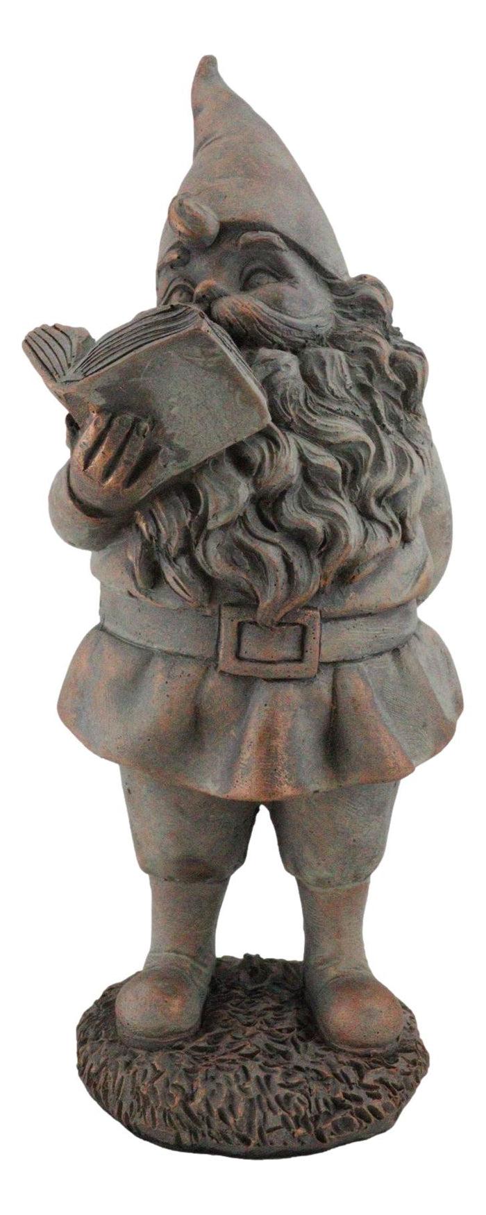 Ebros Gift Whimsical Festive Holiday Novelty Old Mr Gnome Dwarf Reading Story Book Figurine