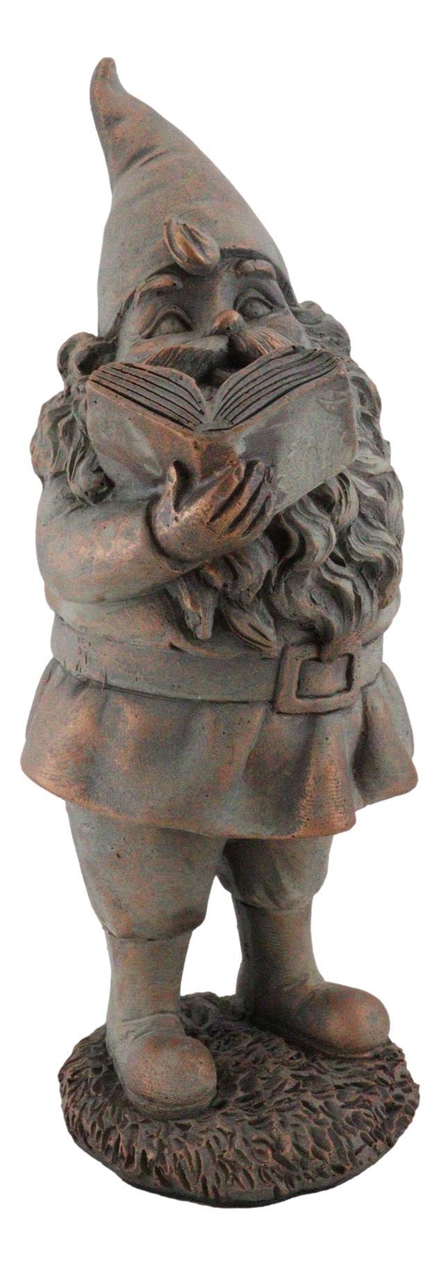 Ebros Gift Whimsical Festive Holiday Novelty Old Mr Gnome Dwarf Reading Story Book Figurine