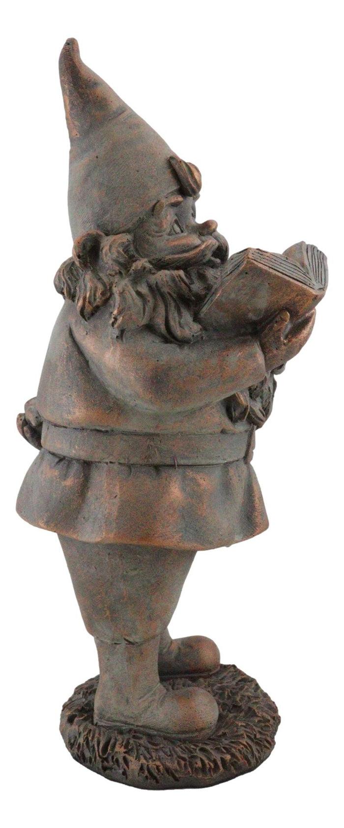Ebros Gift Whimsical Festive Holiday Novelty Old Mr Gnome Dwarf Reading Story Book Figurine