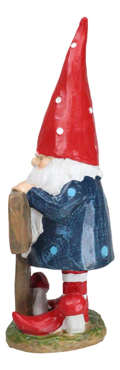 Ebros Gift Whimsical Garden Mr Gnome By Toadstool Mushrooms Welcome Friends Sign Figurine