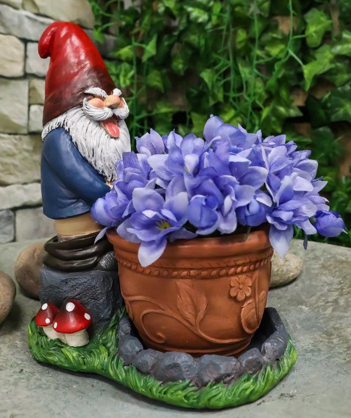 ebros gift Whimsical Garden Naughty Gnome Pants Butt Down Peeing Planter Vase Pot Statue