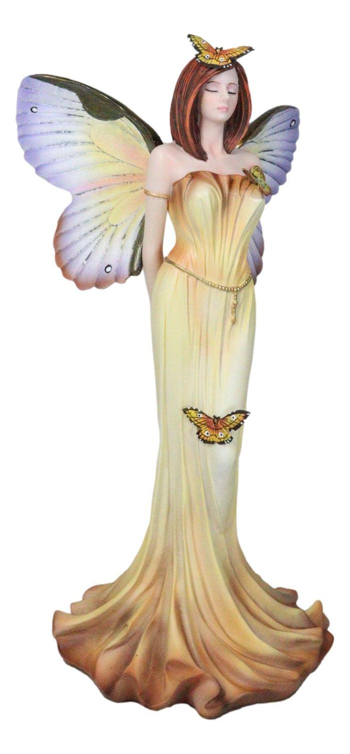 Ebros Gift Whimsical Garden Spring Monarch Butterfly Fairy Standing Eyes Closed Figurine