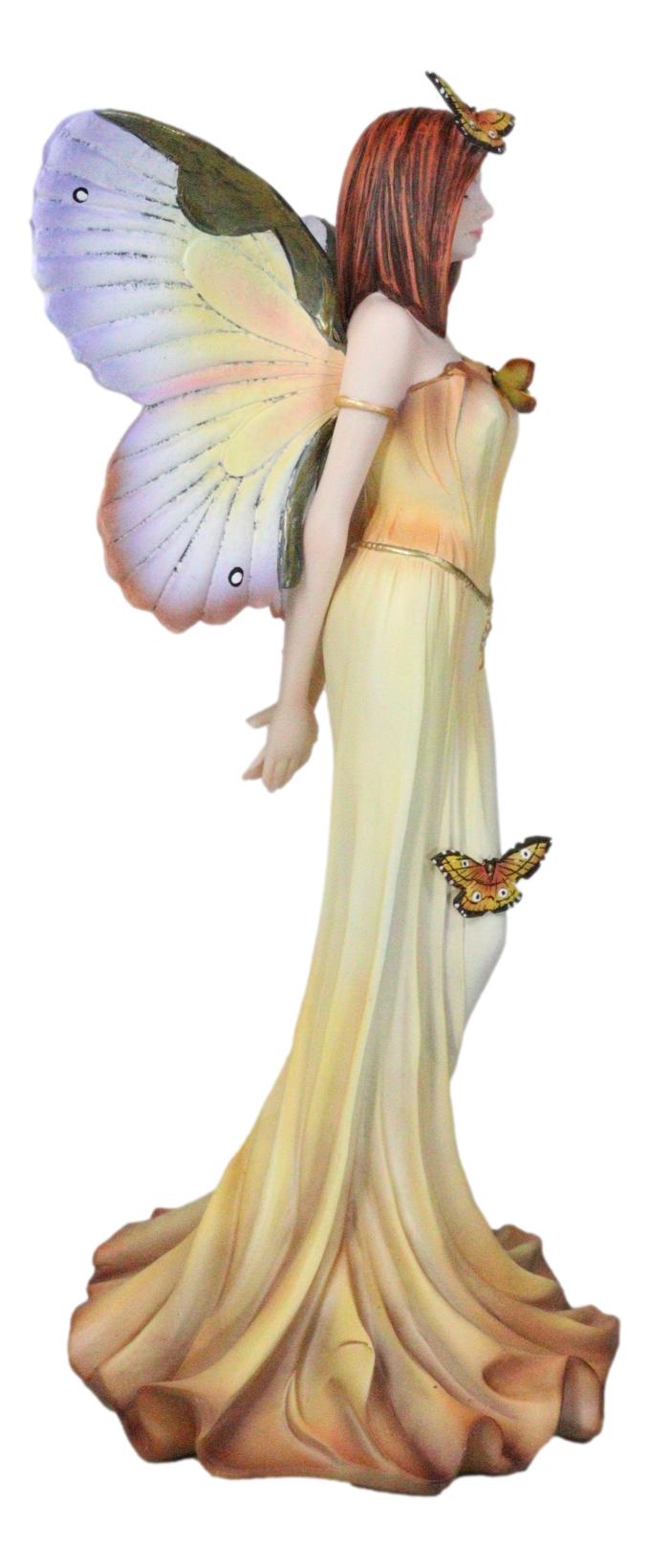 Ebros Gift Whimsical Garden Spring Monarch Butterfly Fairy Standing Eyes Closed Figurine
