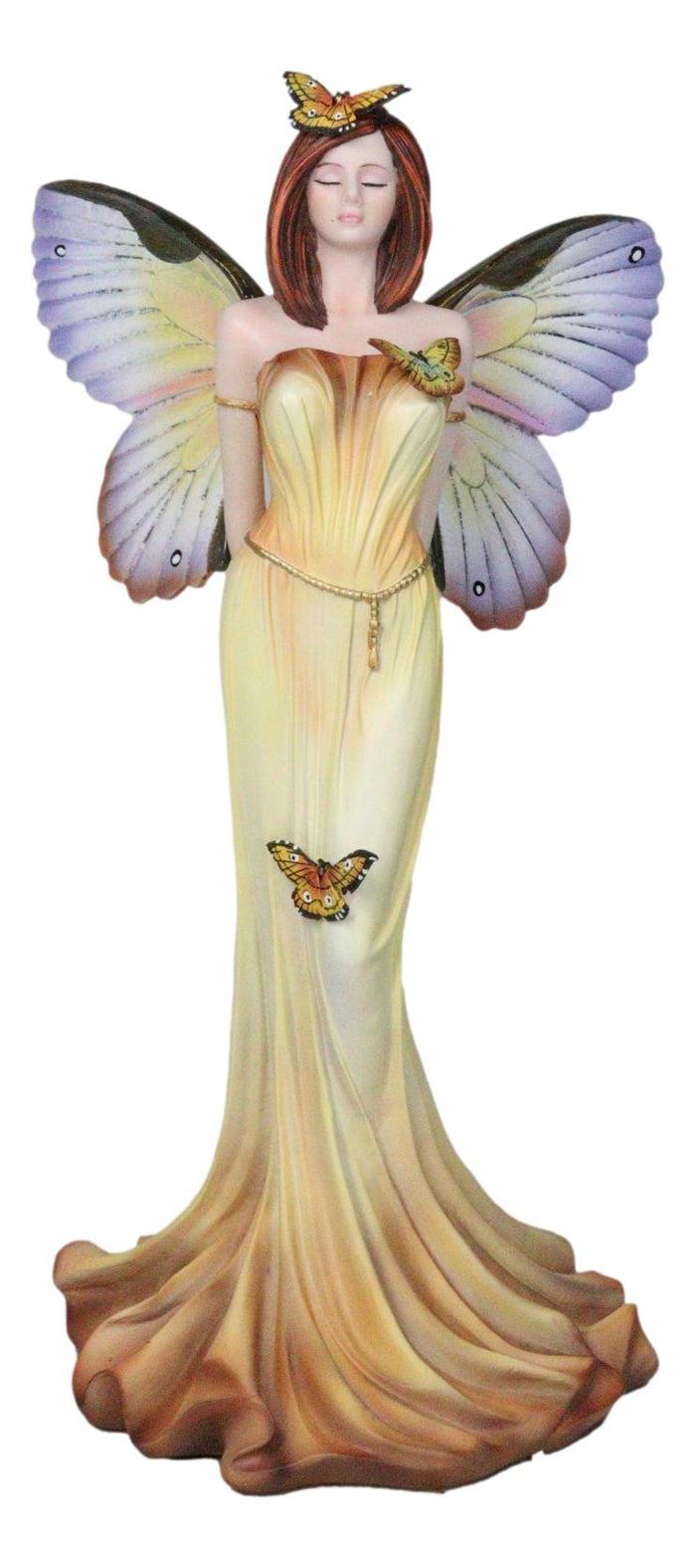 ebros gift Whimsical Garden Spring Monarch Butterfly Fairy Standing Eyes Closed Figurine
