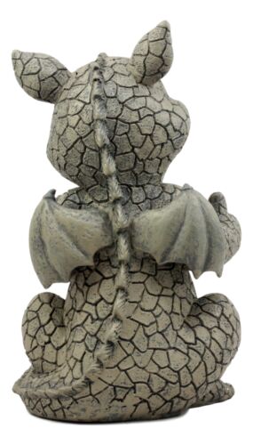 Ebros Gift Whimsical Good Job Thumbs Up Dragon Garden Statue Faux Stone Resin Finish 10"H