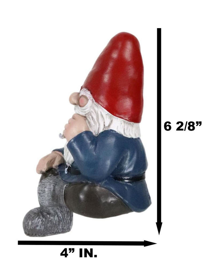 Ebros Gift Whimsical Gypsy Life Mr Gnome Dwarf Stoner Smoking Stash Shelf Sitter Figurine
