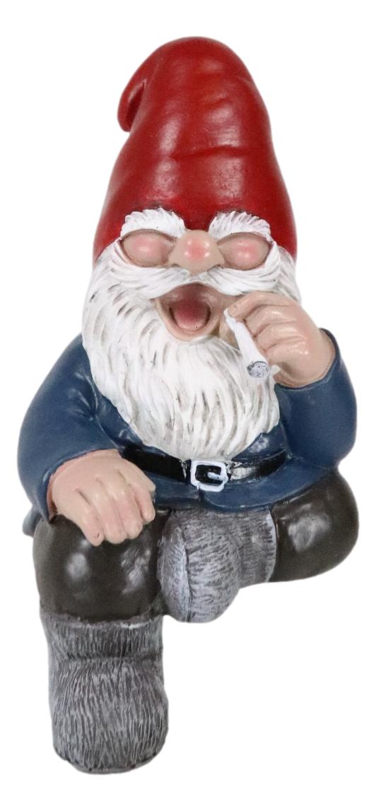 Ebros Gift Whimsical Gypsy Life Mr Gnome Dwarf Stoner Smoking Stash Shelf Sitter Figurine