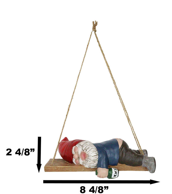 Ebros Gift Whimsical Passed Out Drunk Bare Bottoms Up Mr Gnome On Bench Wall Or Tree Hanger