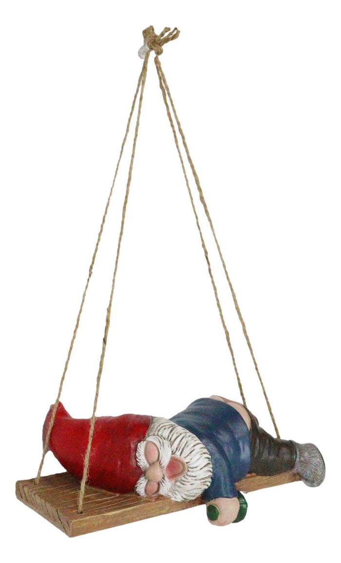 Ebros Gift Whimsical Passed Out Drunk Bare Bottoms Up Mr Gnome On Bench Wall Or Tree Hanger