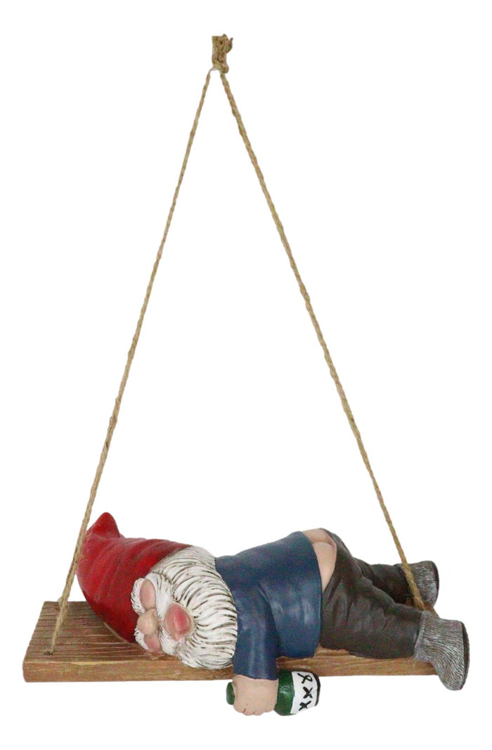 Ebros Gift Whimsical Passed Out Drunk Bare Bottoms Up Mr Gnome On Bench Wall Or Tree Hanger