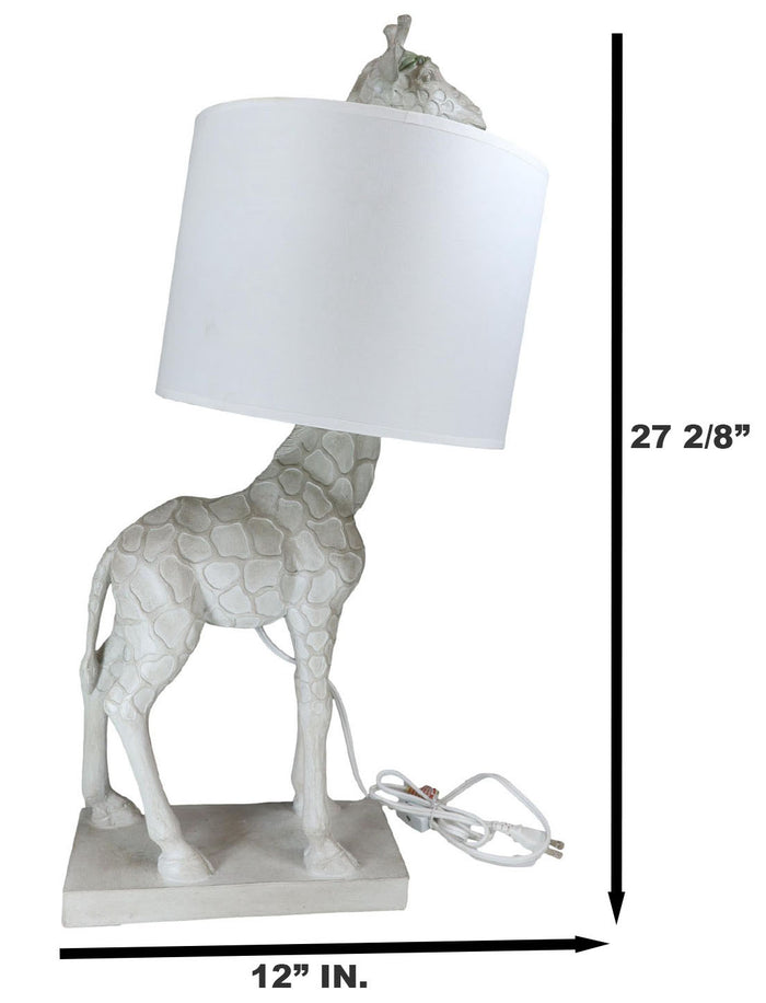 Ebros Gift Whimsical Peeking Safari Giraffe Chic Bedside Table Lamp With Fabric Shade 27"H