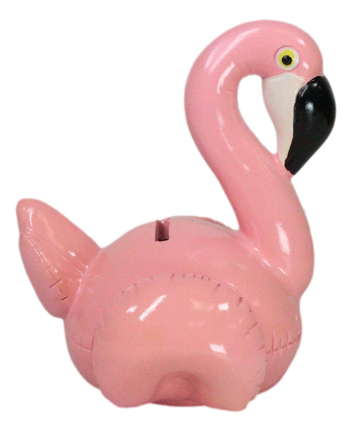 Ebros Gift Whimsical Pink Tropical Wading Bird Flamingo Money Piggy Coin Bank Figurine