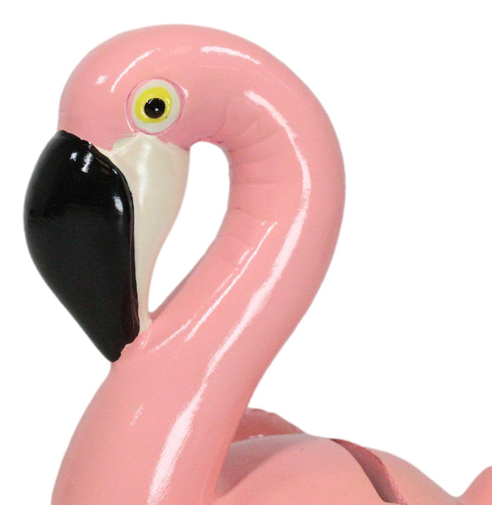Ebros Gift Whimsical Pink Tropical Wading Bird Flamingo Money Piggy Coin Bank Figurine