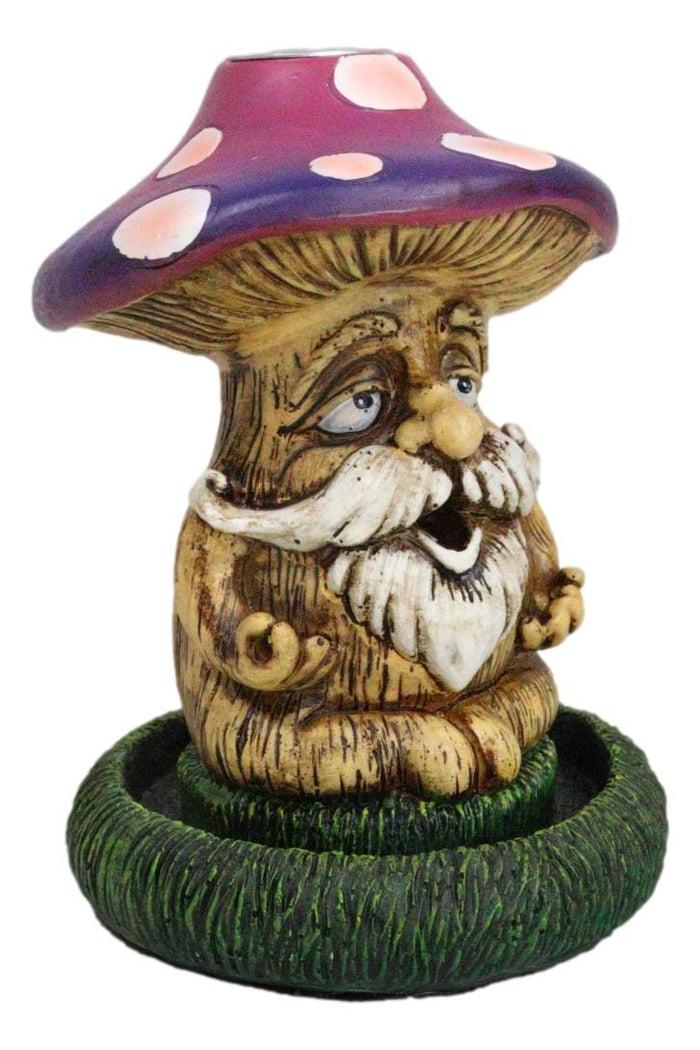 Ebros Gift Whimsical Purple Toadstool Mushroom Greenman On Greens Backflow Incense Burner