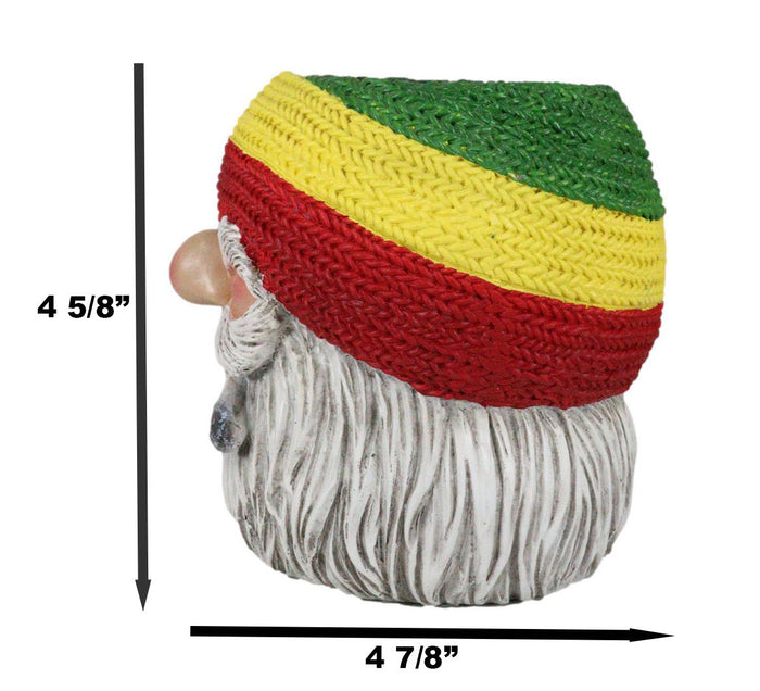 Ebros Gift Whimsical Smoking Rastafarian Reggae Gypsy Gnome Stationery Pen Holder Figurine