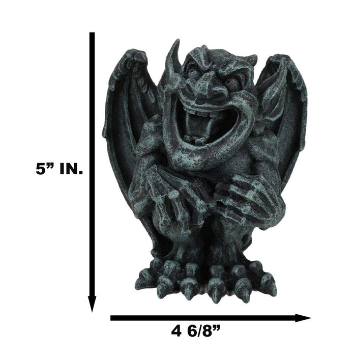 Ebros Gift Whimsical Stoic Big Mouth Guardian Gargoyle Druid Laughing With Scorn Figurine