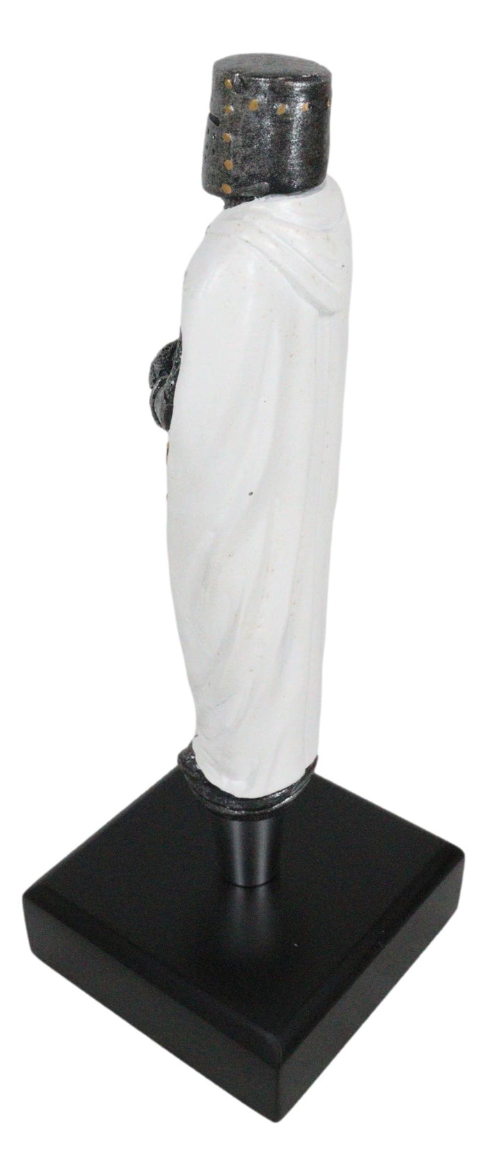 Ebros Gift White Cloak Medieval Crusader Knight Swordsman Novelty Beer Tap Handle Figurine