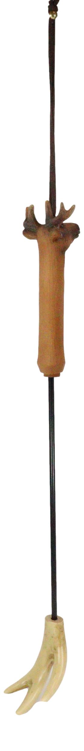 Ebros Gift Whitetail Stag Deer Antler Long Reach Hand Back Scratcher Wall Hanging Figurine