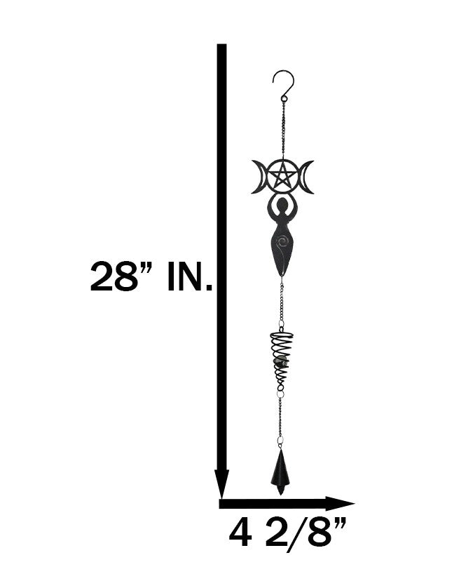 Ebros Gift Wicca Celtic Goddess Danu Triple Moon Goddess Spiral Wall Hanging Decoration