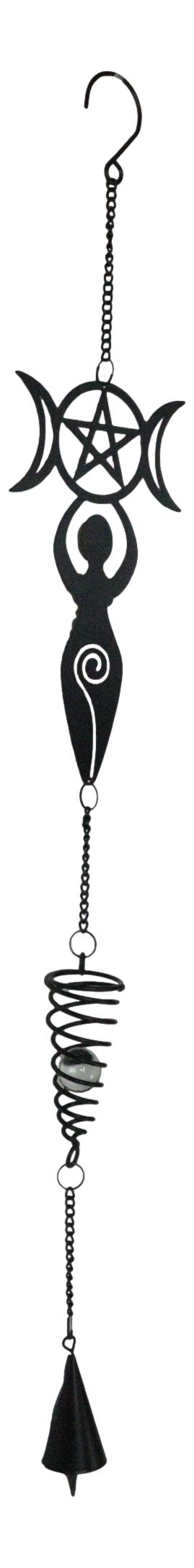 Ebros Gift Wicca Celtic Goddess Danu Triple Moon Goddess Spiral Wall Hanging Decoration