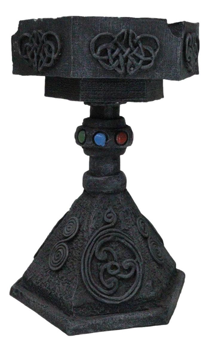 Ebros Gift Wicca Celtic Knotwork Dark Art Hexagon Ashtray Or Votive Candle Holder Stand