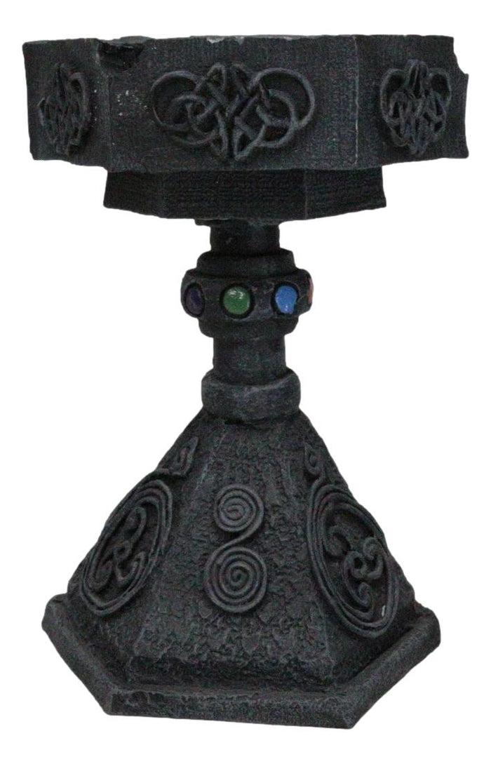 Ebros Gift Wicca Celtic Knotwork Dark Art Hexagon Ashtray Or Votive Candle Holder Stand