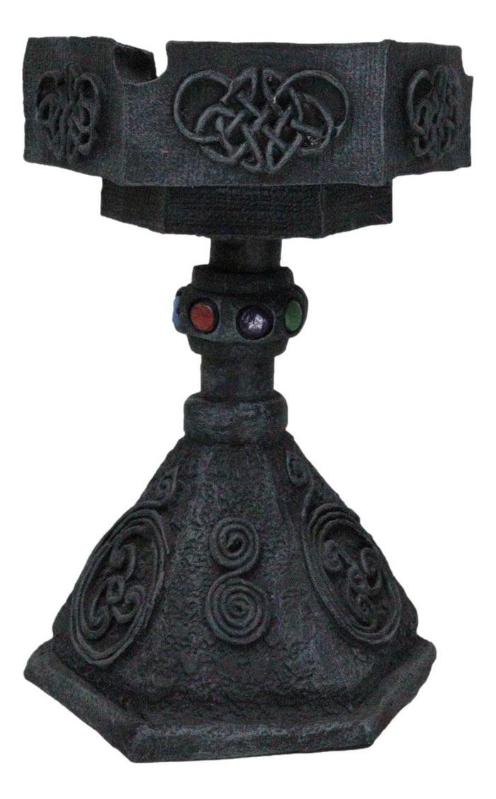 Ebros Gift Wicca Celtic Knotwork Dark Art Hexagon Ashtray Or Votive Candle Holder Stand
